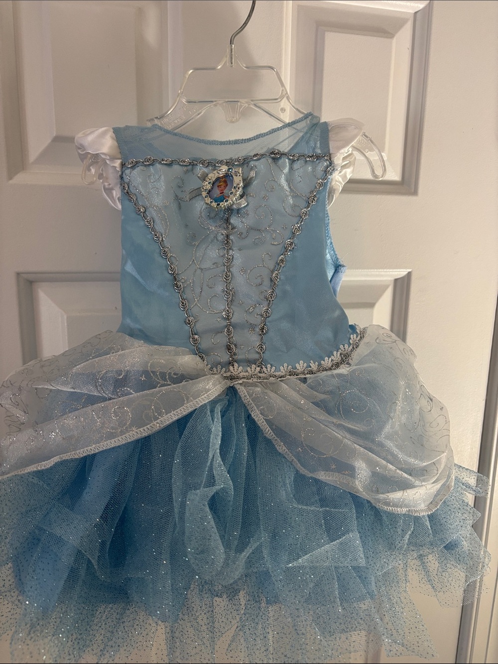 Disney Baby Cinderella Light Blue Princess Tulle Dress with Silver Accents